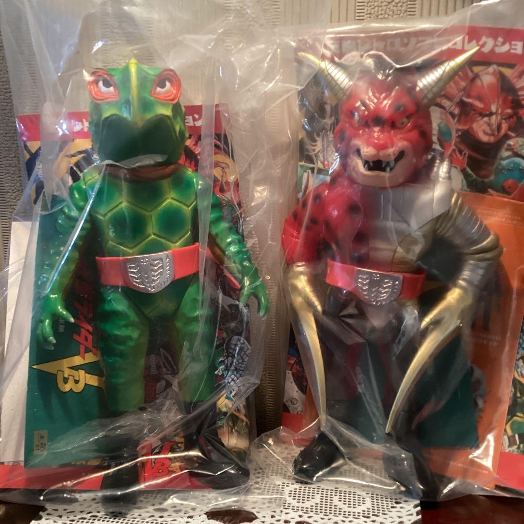 東映レトロソフビ　ハサミジャガー＆カメバズーカ　バラ売り値引不可　袋付き新品