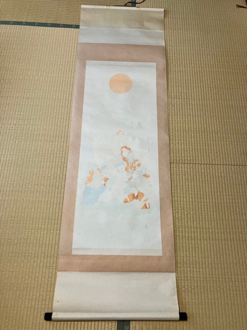 ウォーターライト様専用 佐藤静雲筆 七福神宝船 肉筆絹 本掛軸 共箱