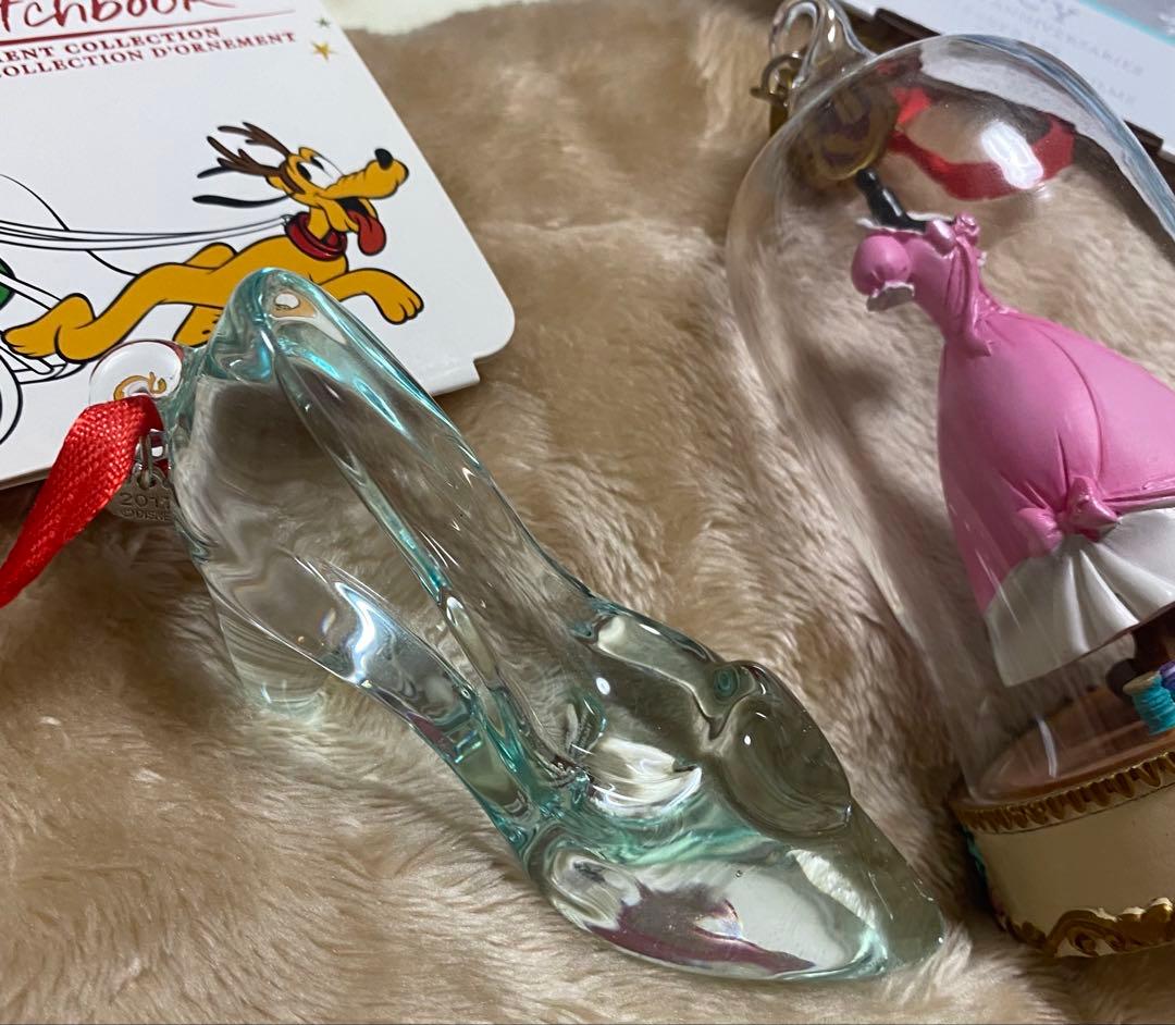 ディズニーストア クリスマス オーナメント シンデレラ ガラスの靴 ドレス