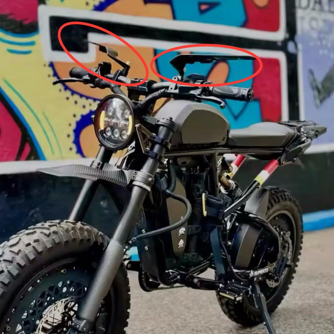 最終値引】特注カスタムsuper73ミラーsuper73ロゴ付きミラーAタイプ