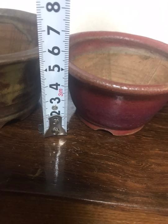 盆栽鉢　時代小品ミニ盆栽鉢峯生3点山野草サボテン可愛い植木鉢