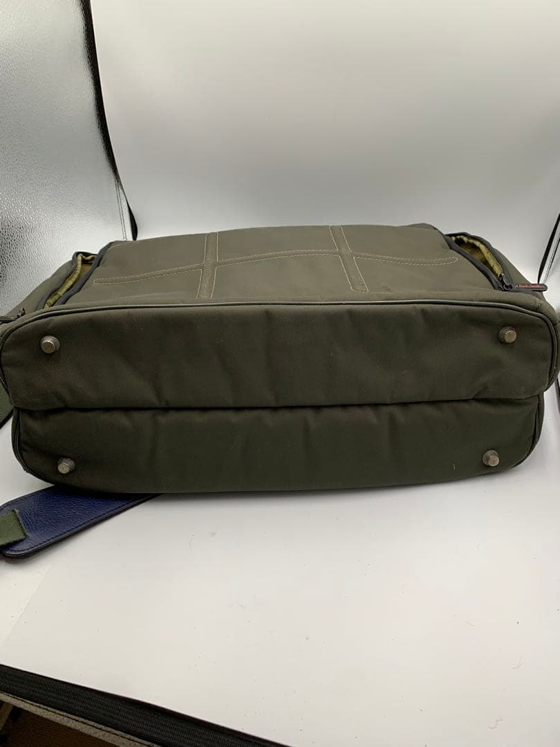 ポールスミス 2WAY ビジネスバッグ カーキ ナイロン レザー A4収納可
