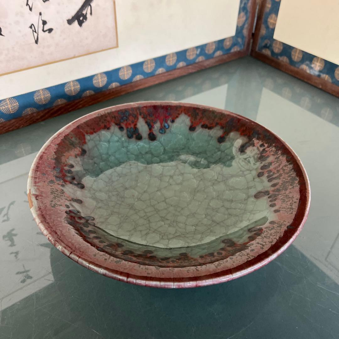 鍋島鳥絵皿、サイズ、11−11センチ 佳香】十二代 今泉今