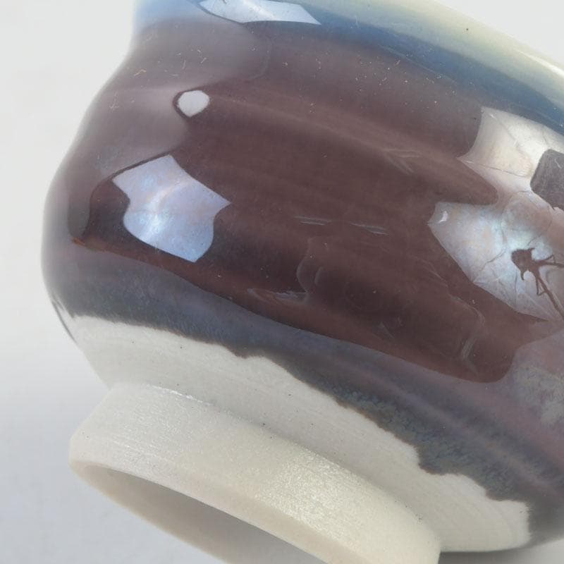 九谷焼 人間国宝 徳田正彦（三代徳田八十吉） ぐい呑 盃 共布共箱 V