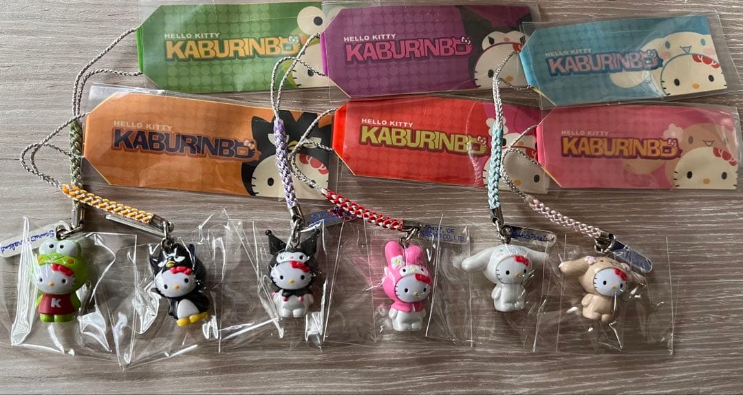 激レア◎全種セット◎ピューロランド限定◎かぶりんぼキティ◎根付け