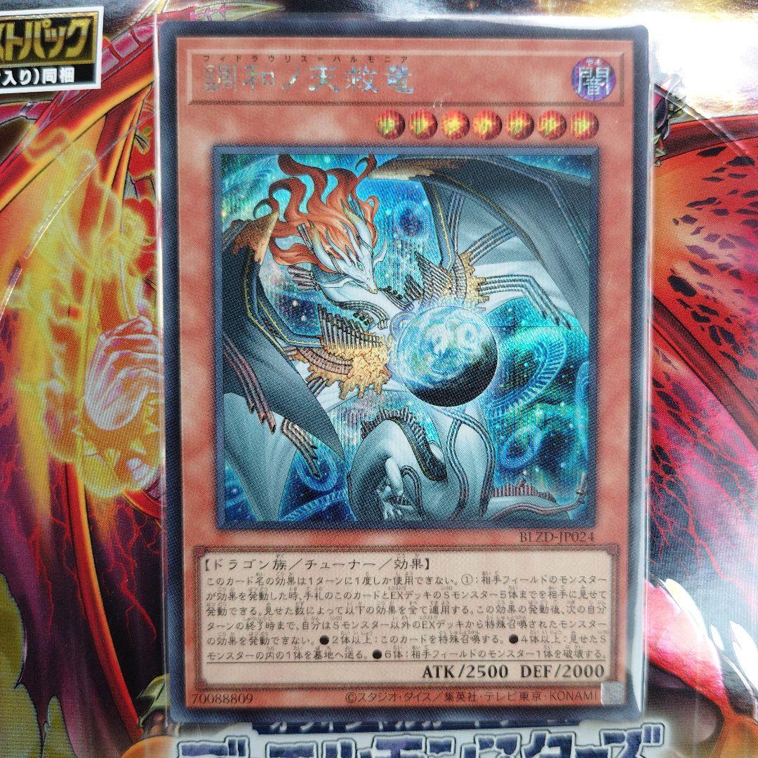 遊戯王　調和ノ天救竜　レリーフ　シークレット