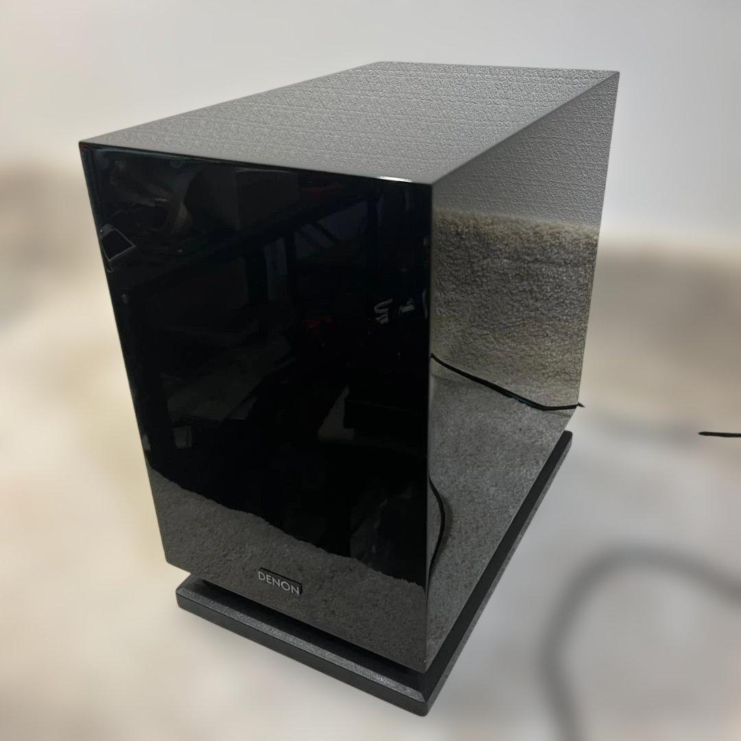 良品】DENON サブウーファー DSW-300SG ピアノブラック 重低音☆