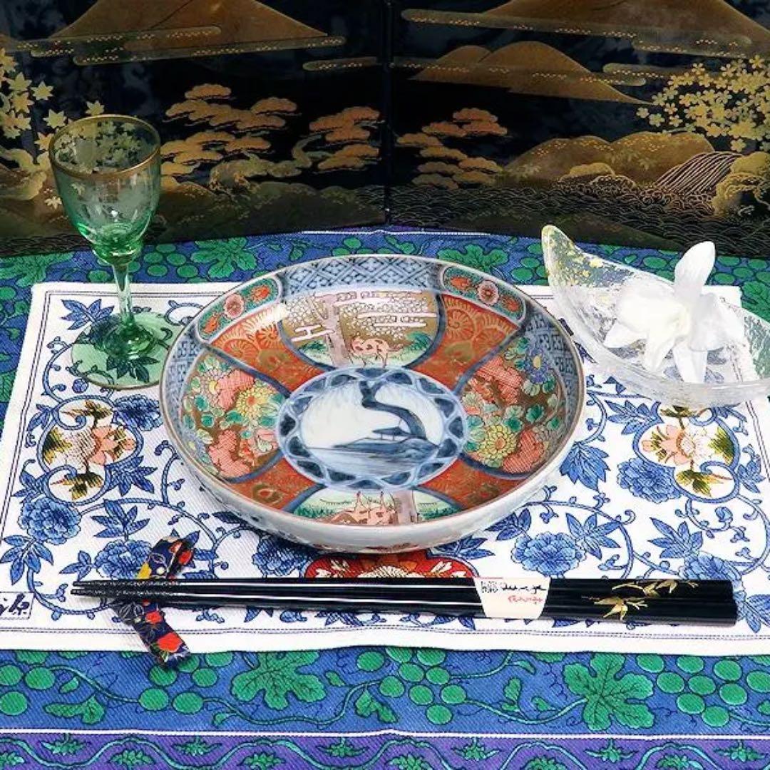 古伊万里 金襴手 金唐草 春駒に菊の図 5寸皿 5枚 D819AS-CBz 販売 古