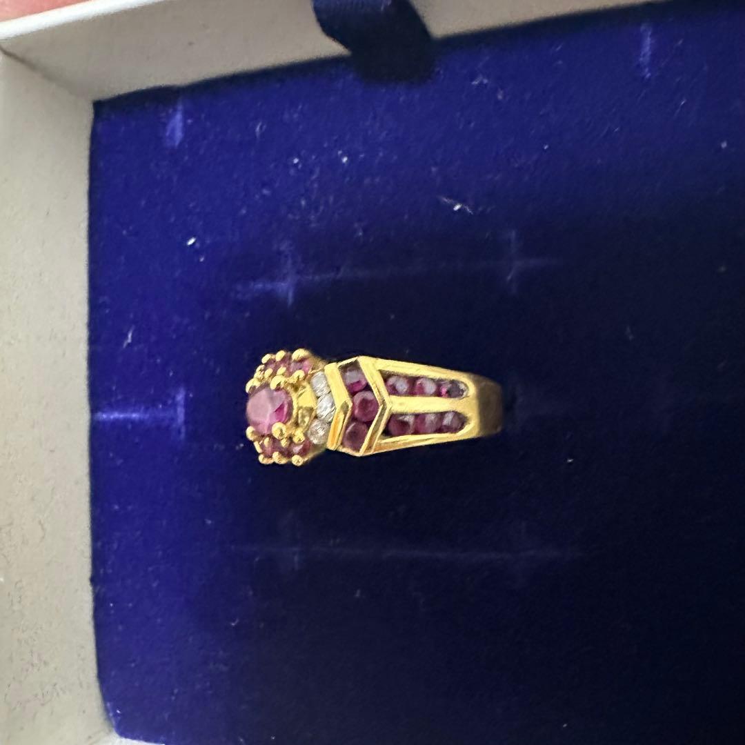 【購入ご検討の方は必ずコメントください】18kルビーリング 9号
