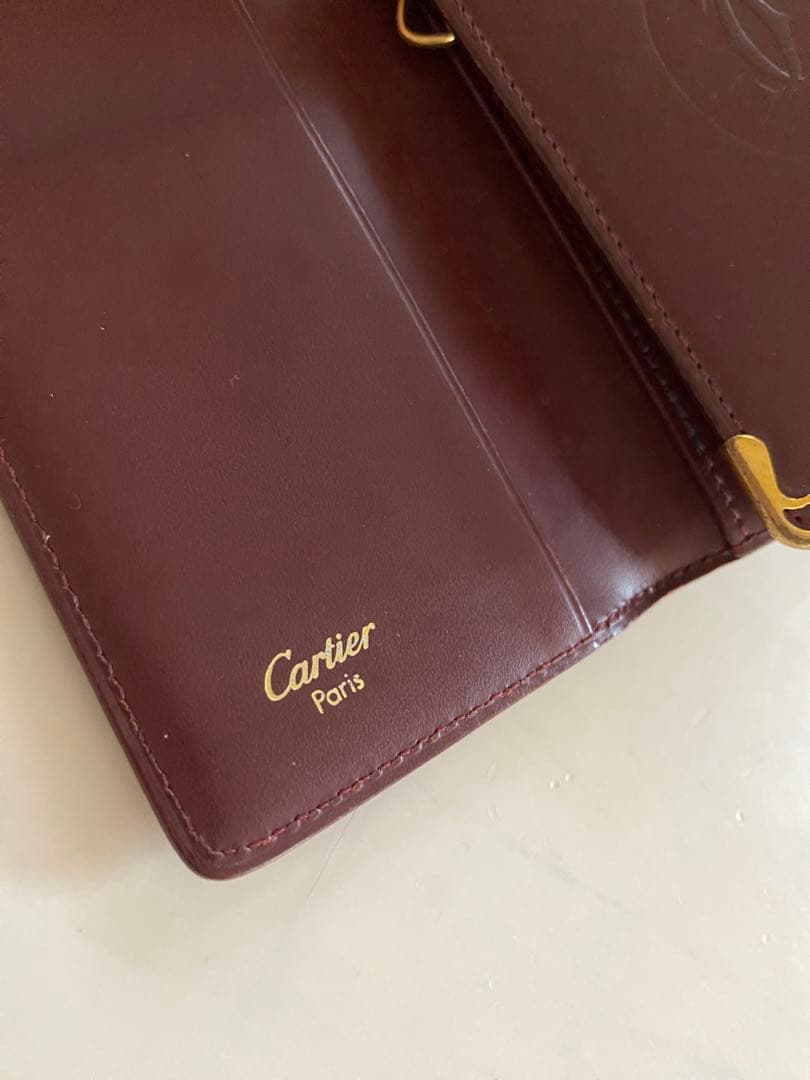 カルティエ 6連 キーケース 付属品完品 ボルドー ワインレッド レザー