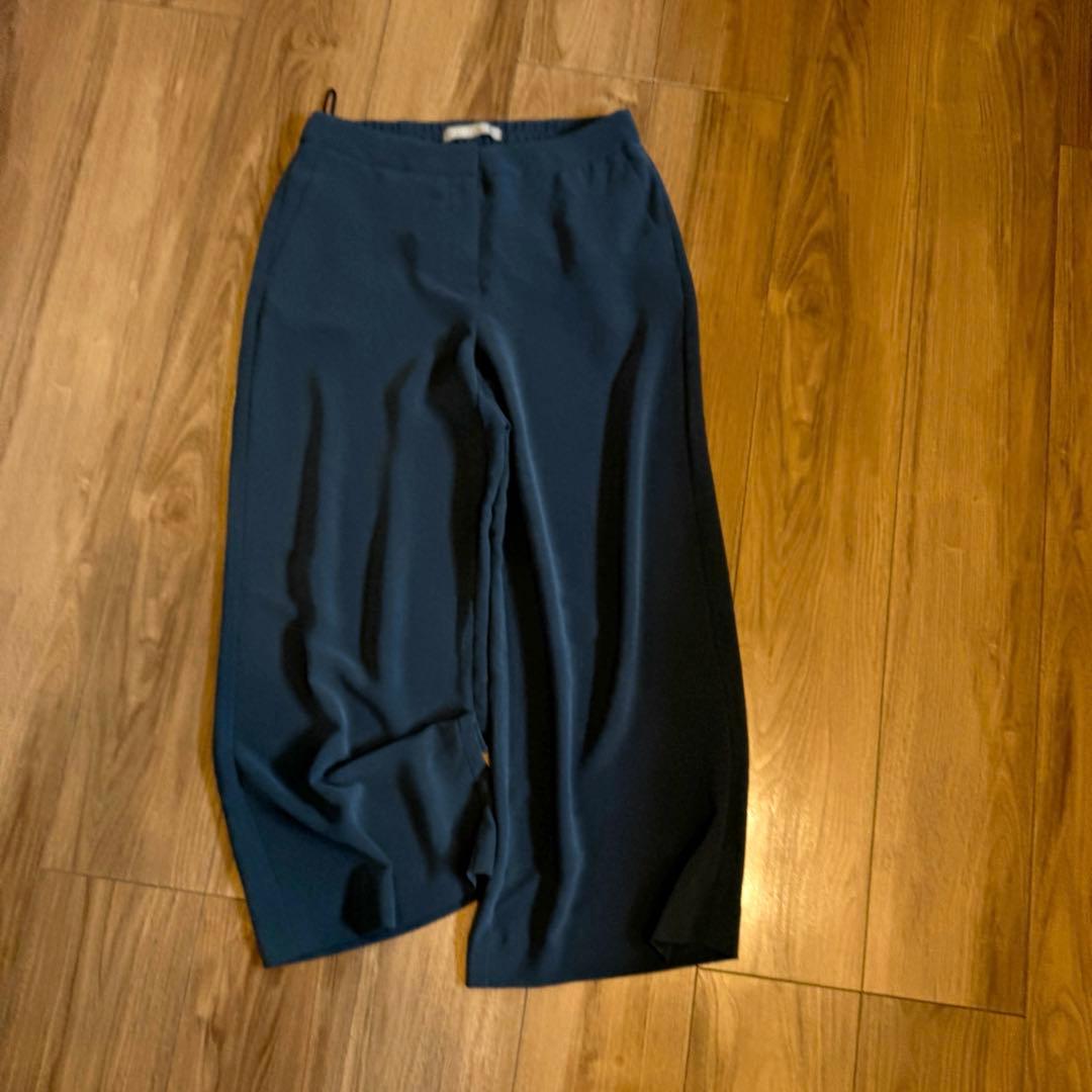 theory luxe セオリーリュクス トリアセジョーゼット ワイドパンツ38