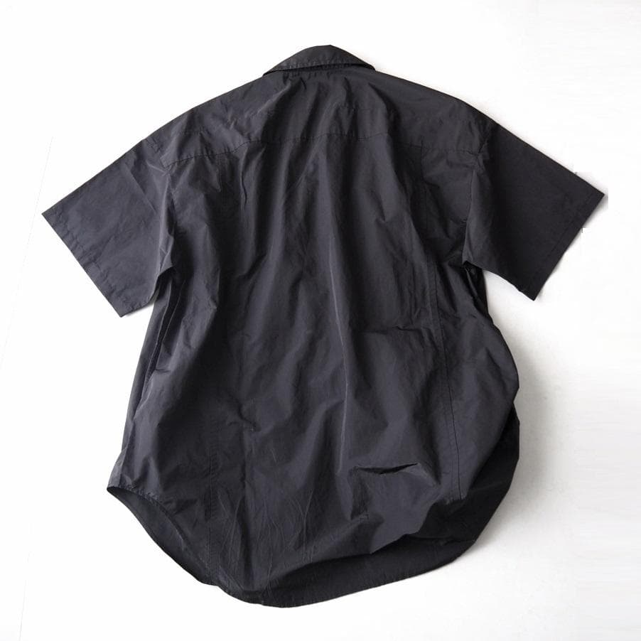 NILøS ニルズ 2020ss タフタ シャツ ジャケット 2 黒 ユリウス