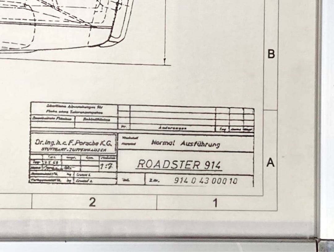 PORSCHE914 ポルシェ914Targa Roadster 設計図