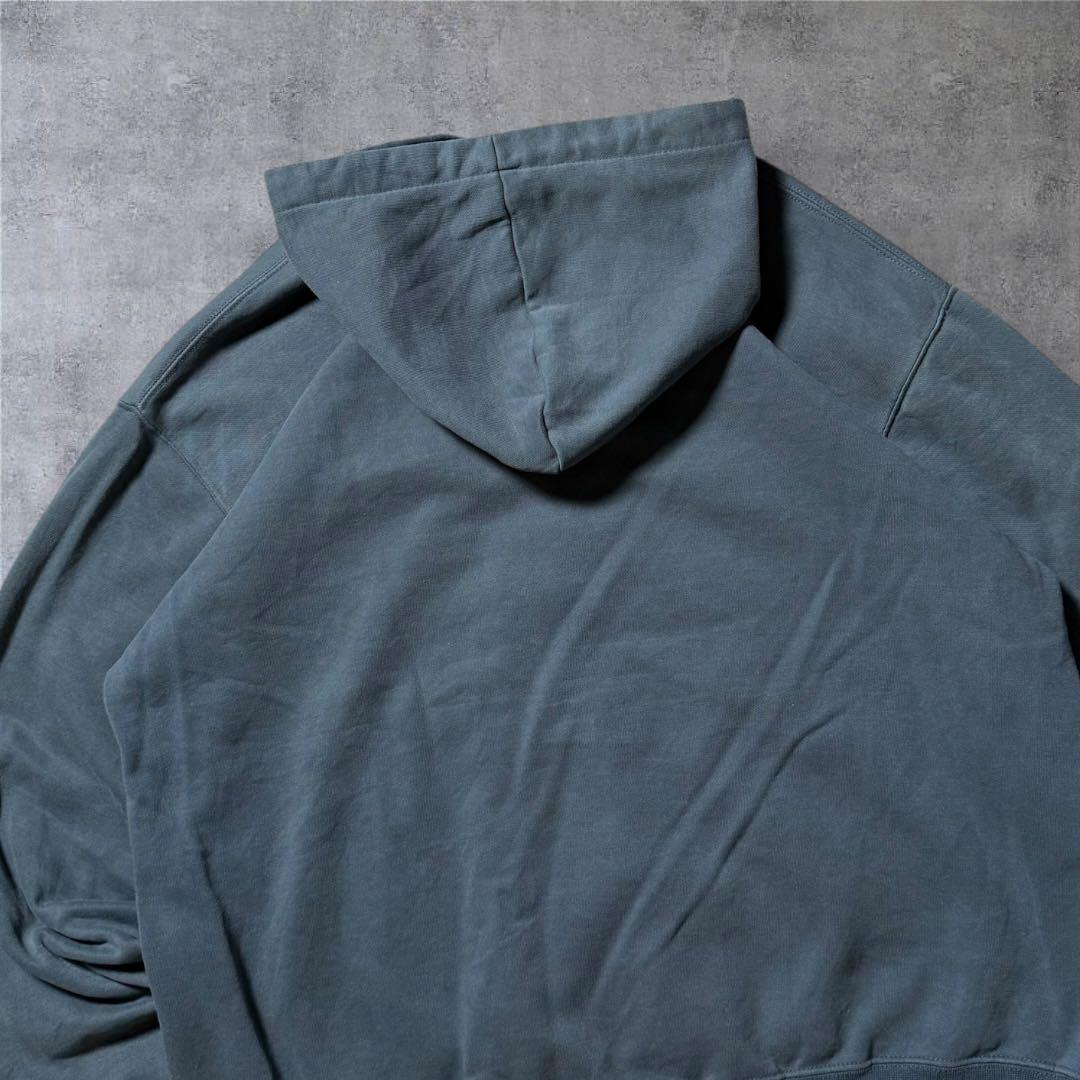 2289 古着00sカーハートプルオーバーパーカー刺繍ロゴ短丈フェード雰囲気系