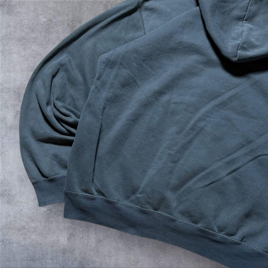 2289 古着00sカーハートプルオーバーパーカー刺繍ロゴ短丈フェード雰囲気系