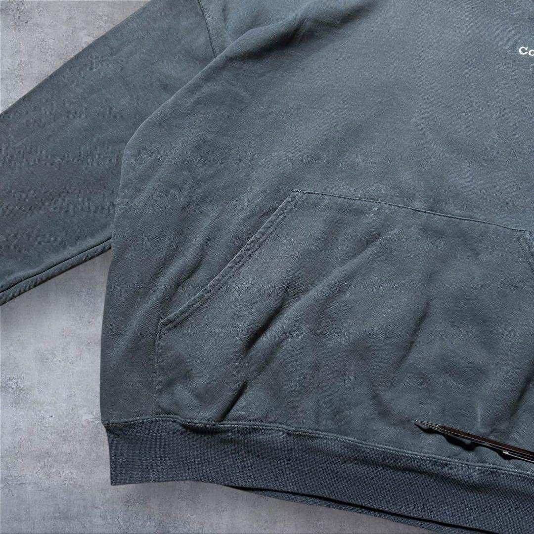 2289 古着00sカーハートプルオーバーパーカー刺繍ロゴ短丈フェード雰囲気系