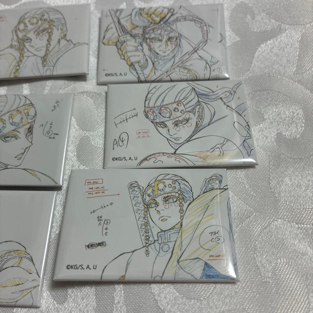 鬼滅の刃 原画コレクション ランダムスクエア缶バッジ 遊郭編 宇髄天元 コンプ