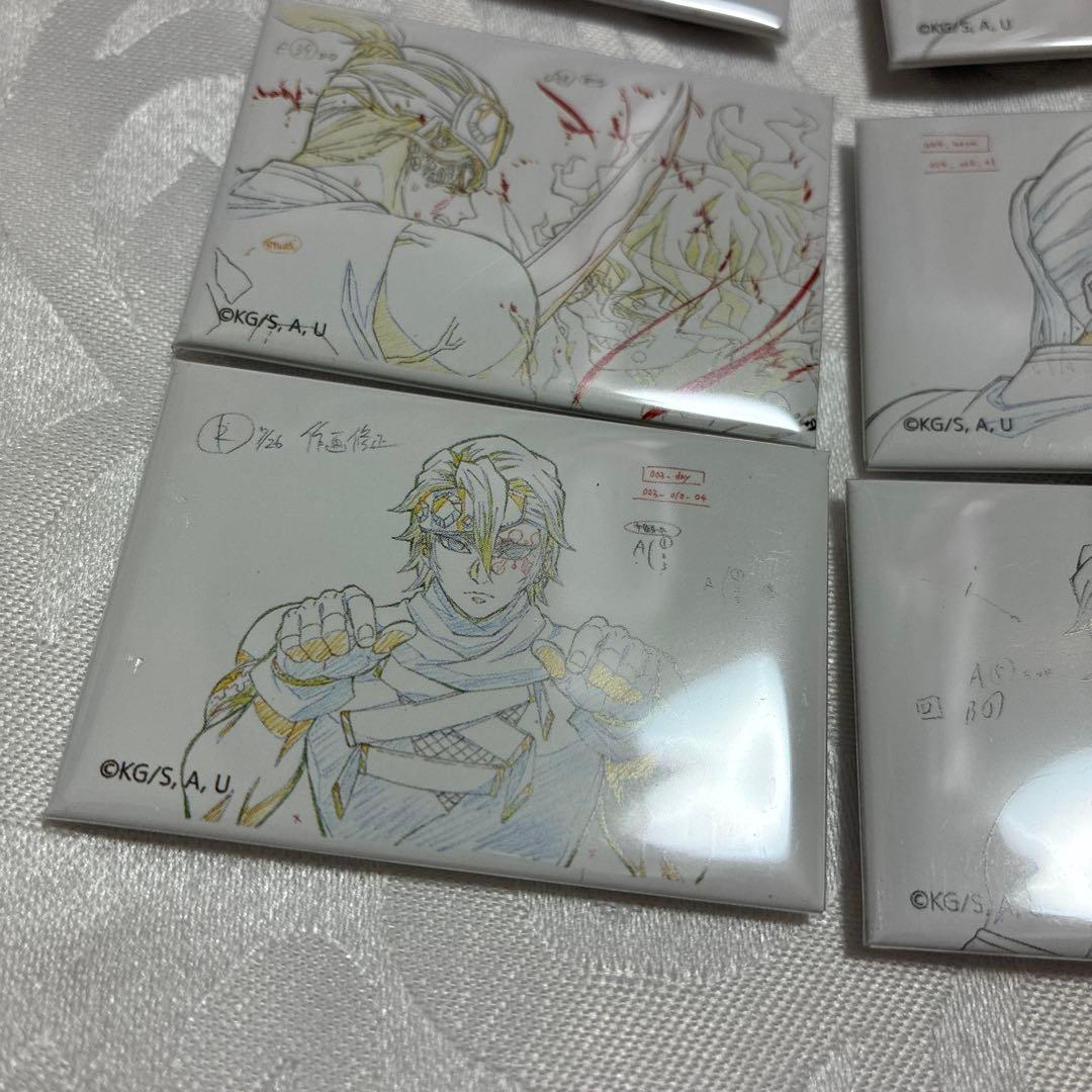 鬼滅の刃 原画コレクション ランダムスクエア缶バッジ 遊郭編 宇髄天元 コンプ