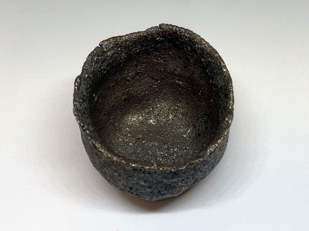 新品 梶原靖元 砂器盃 唐津焼 ぐい呑 酒器 手びねり 古唐津 個展出品作