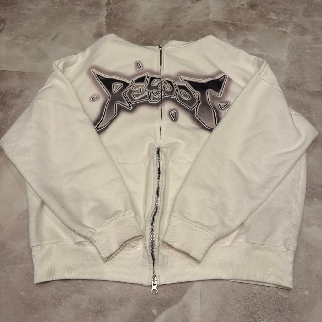 treasure reboot ジップアップ フーディ パーカー ホワイト 白 - メルカリ