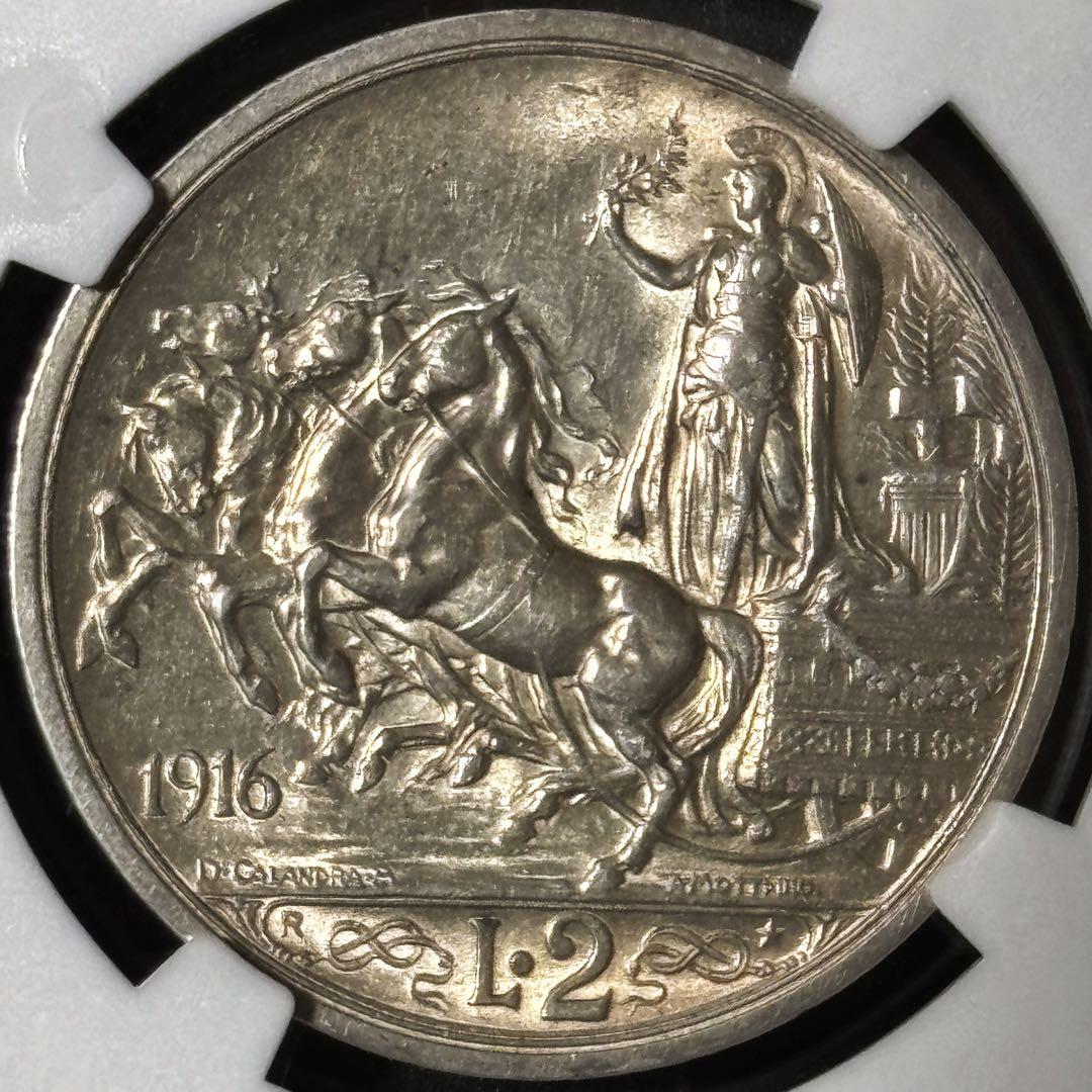 1916 イタリア 2リラ 銀貨 極美品 鑑定済み 1916 イタリア 2リラ 銀貨 極美品 鑑定済み｜Yahoo!フリマ（旧PayPay