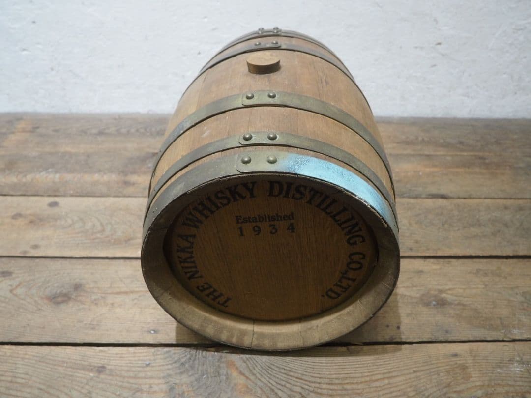 1240 ヴィンテージ ウィスキー樽のオブジェ ニッカ レトロ バー パブ