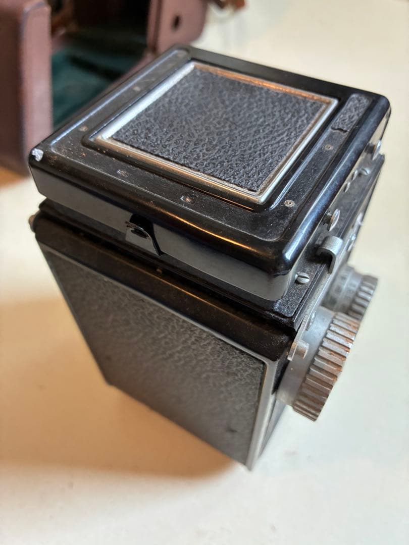 Minoltaflex 二眼レフカメラ レザーケース、レザーレンズケース付属 カメラ