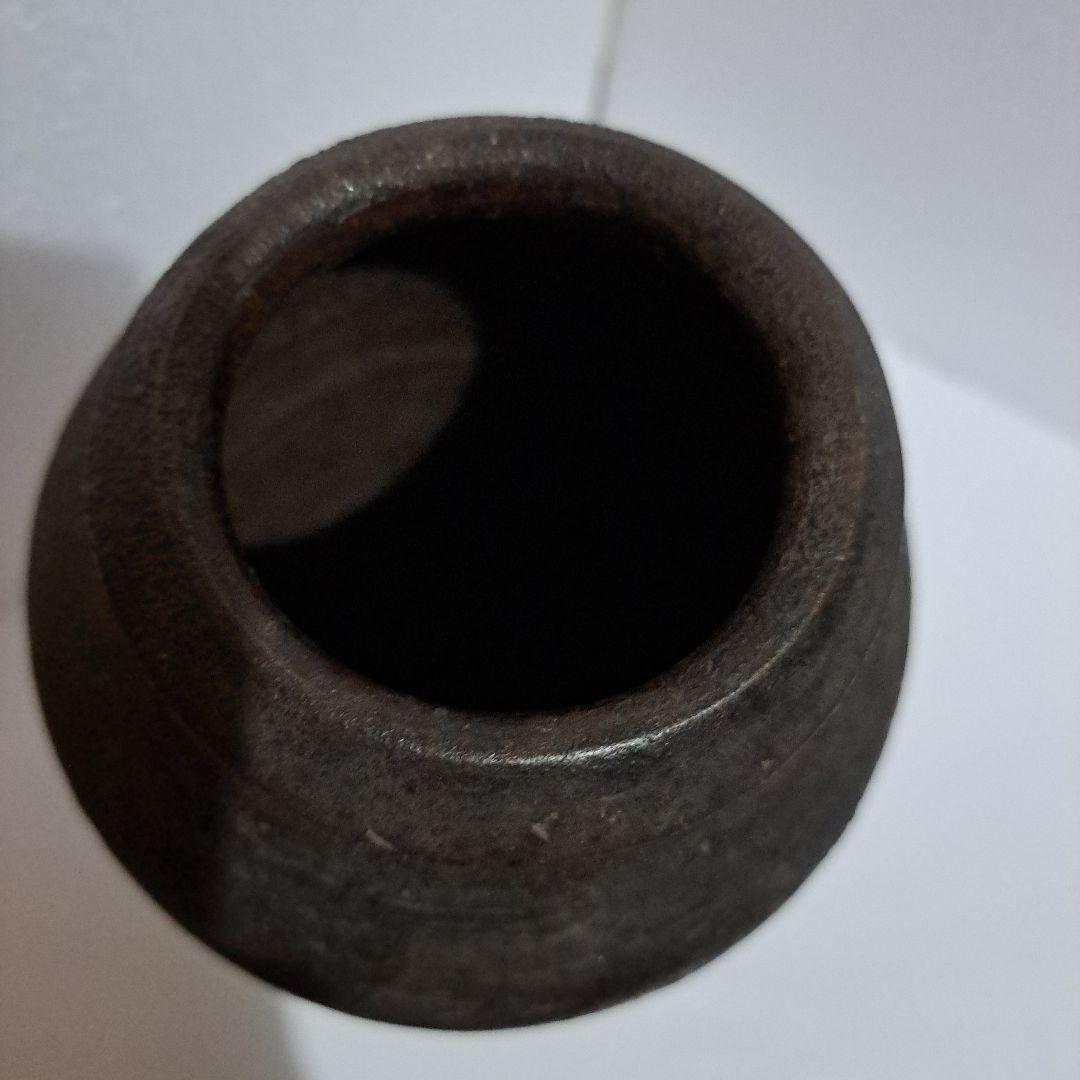 初代　木津宗詮作　古南蛮壺　拝領品　共箱　珍品壺