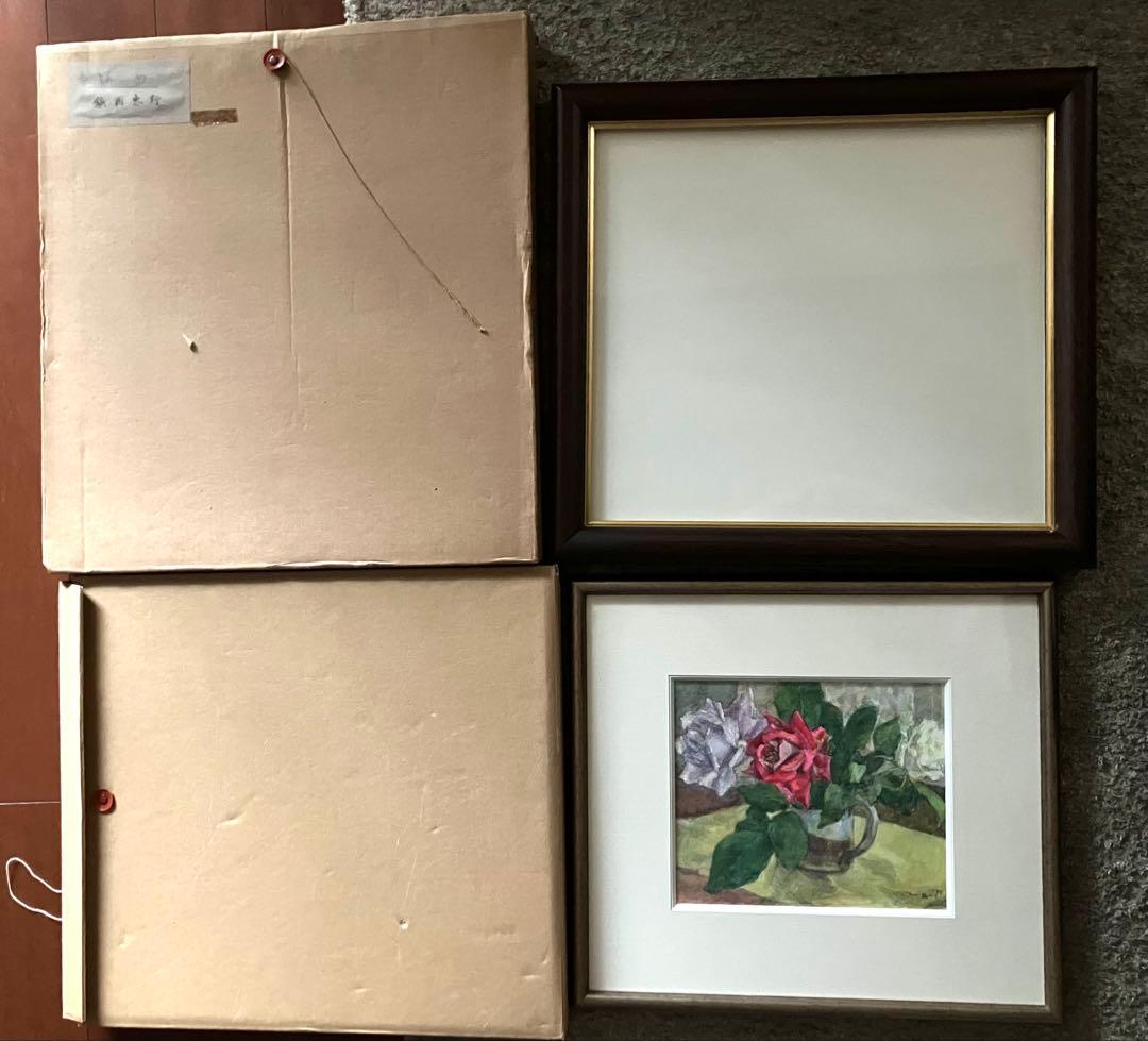 鎮西忠行「ばら」水彩画 1992年制作