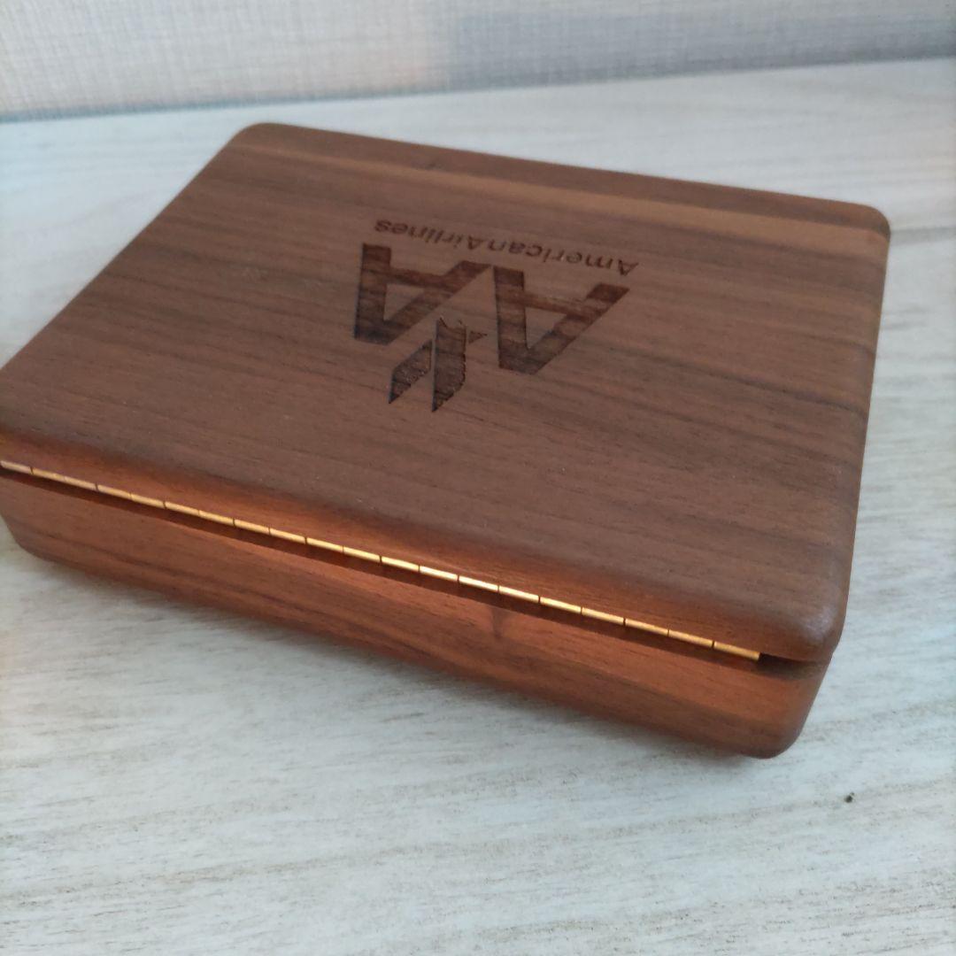 超レア〛AmericanAirline アメリカン航空 木製トランプケース 超レア