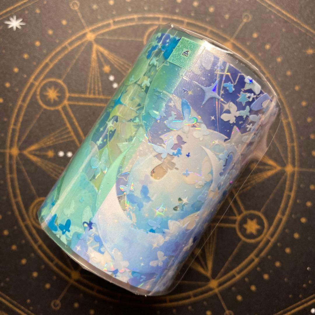 8232】海外 マステ 5m巻売り 貝殻光マスキングテープ 星月