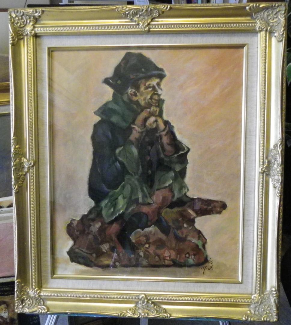 油絵 こよなく人形を愛し98歳の天命を全うした画家 古川幸 画題