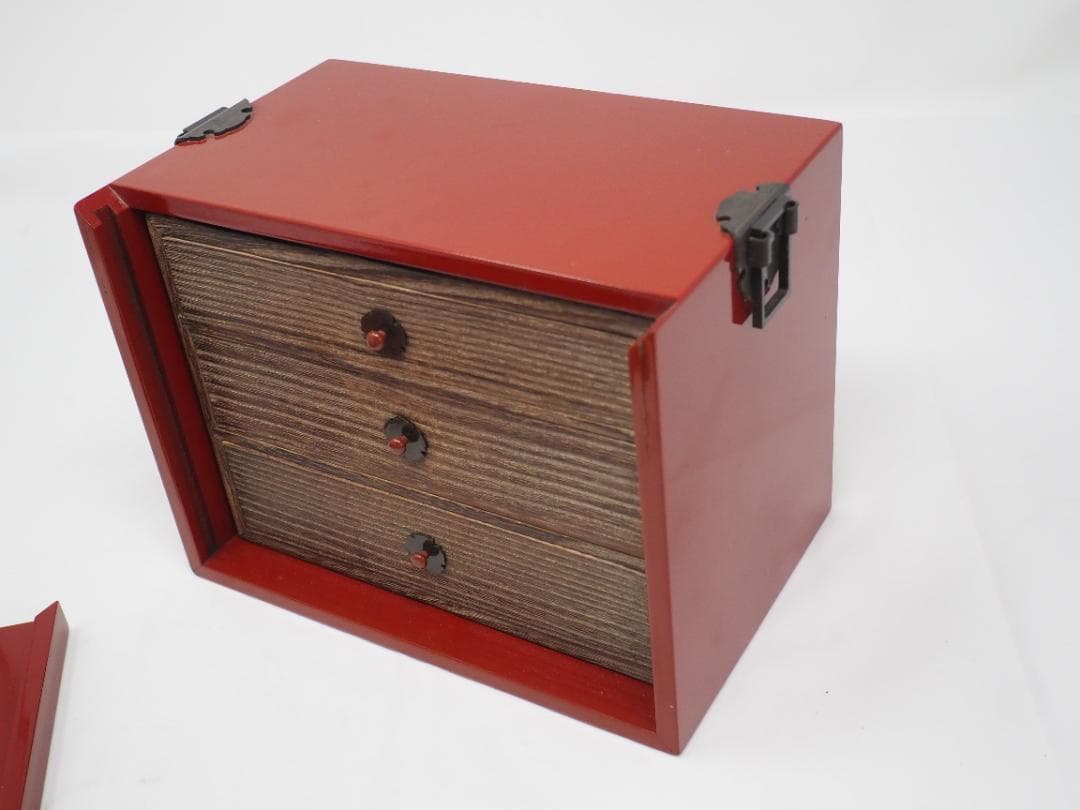 星空デザイン　ジュエリーボックス　銀河　天の川　３段引き出し　輪島塗　漆器　蒔絵