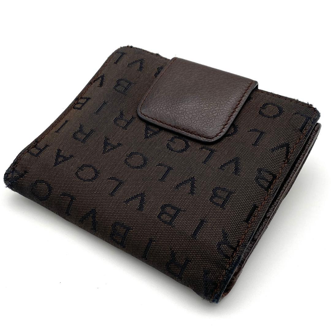 BVLGARI 二つ折り財布 コンパクトウォレット Wホック ロゴマニア