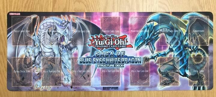遊戯王 公式 ハーフ プレイマット 青眼龍轟臨