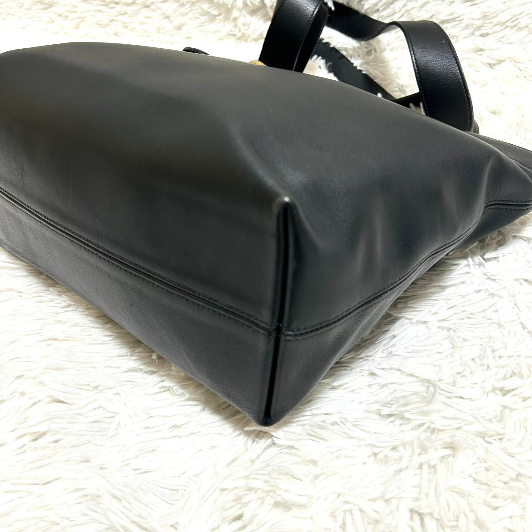 美品 COACH オールドコーチ ４１４０トートバッグ 黒 ゴールド金具 上質