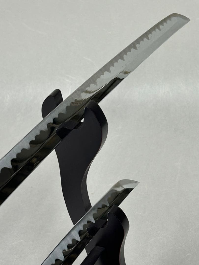 模造刀 刀 日本刀 武具 大小2本セット　鶴透かし鍔　美品 コレクション