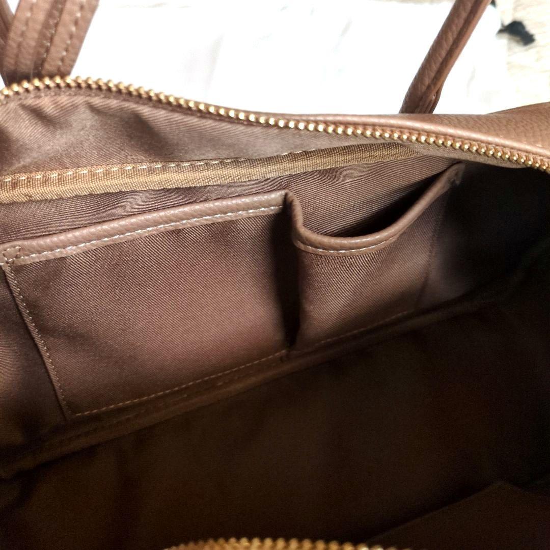 新品未使用　ルーニィ♥人気　スクエアボストンバッグ　キャメル