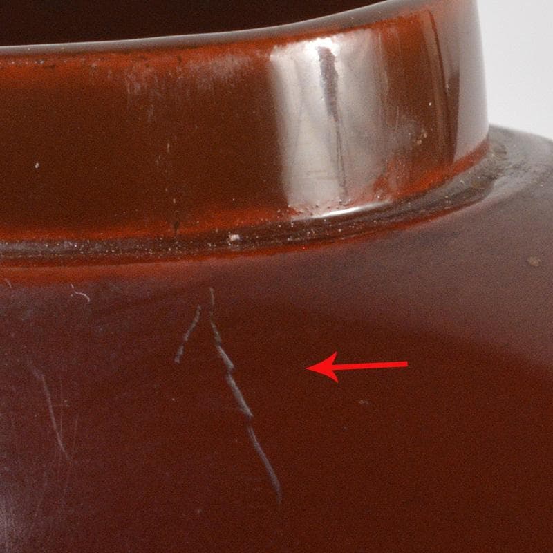 煎茶道具　漆塗　鹿蒔絵　茶壷　桐箱付　V　R5451