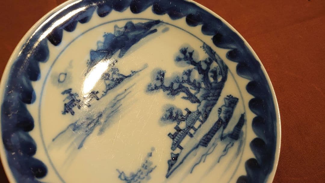 李朝　古染付　白磁　古玩　アンティーク李朝　菓子皿　豆皿　鑑賞陶器　１客
