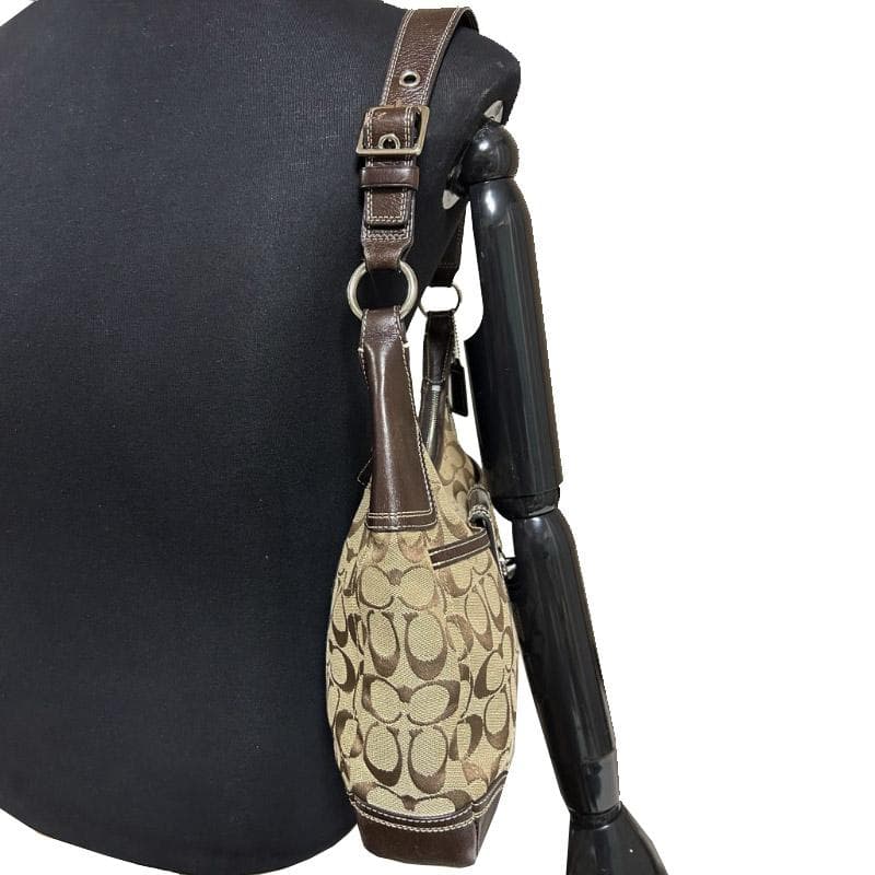 コーチ COACH セミショルダーバッグ 肩掛けバッグ シグネチャーブラウン