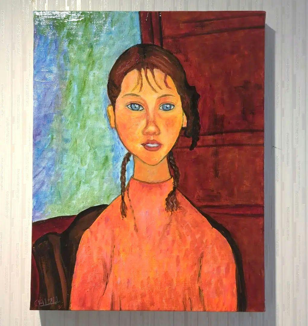 キャンバス油絵専用ショートヘアーのパリの女性モディリアーニ名画