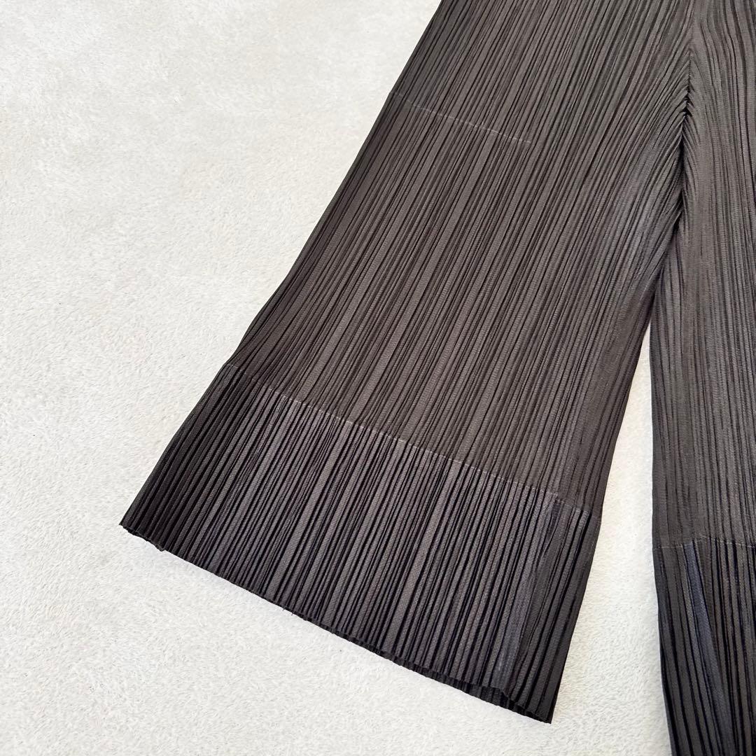 極美品✨PLEATS PLEASE XXLプリーツ ワイドパンツ ブラウン 膝丈