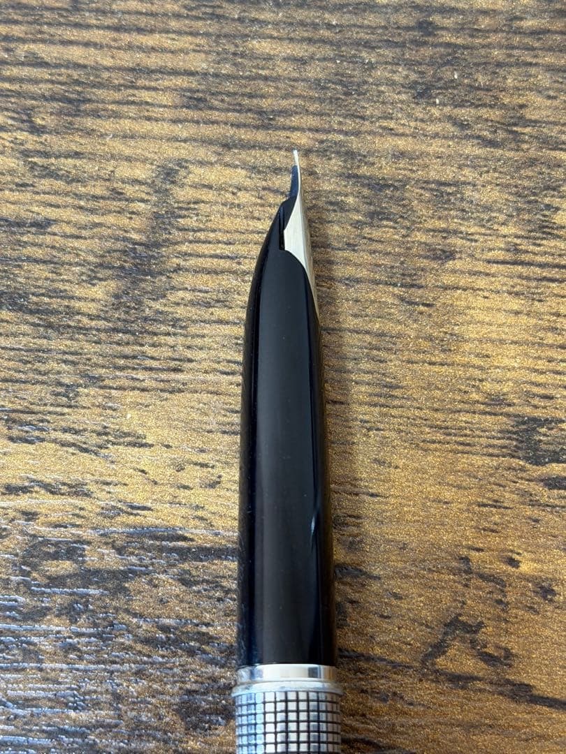 1975年製 18金 白金 全蝕刻 スターリングシルバー パイロット 万年筆 F