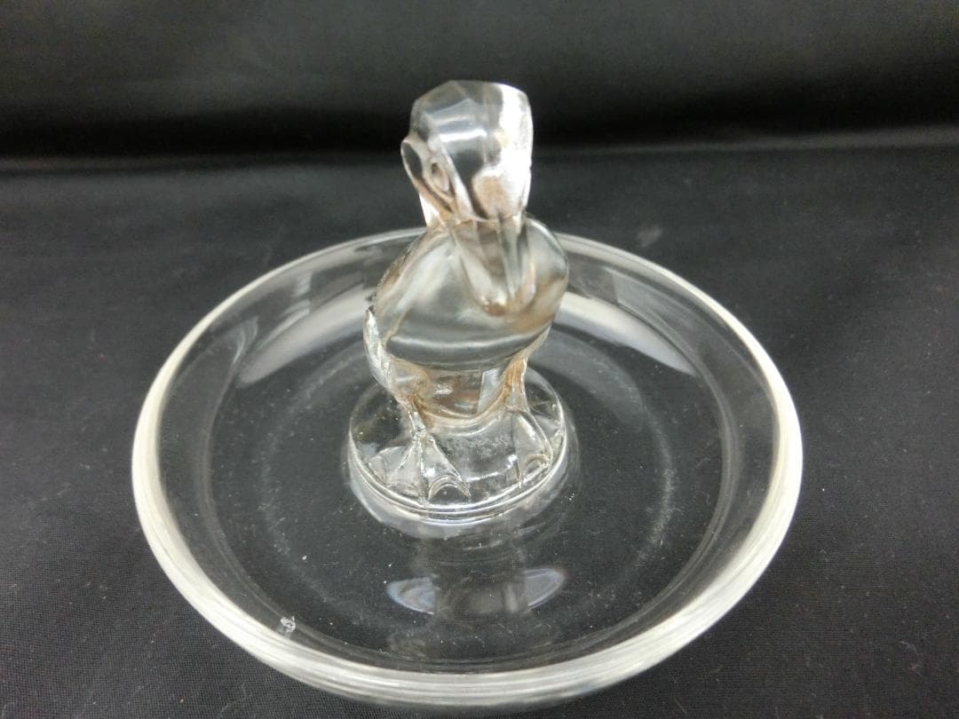 LALIQUE ラリック クリスタル ガラス山羊リングトレイ LALIQUE