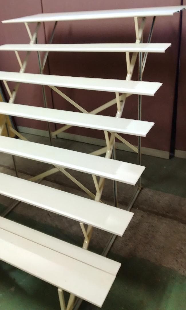 B17 雛人形用７段飾り ひな段 スチール台40号☆中古品 高さ約128cm