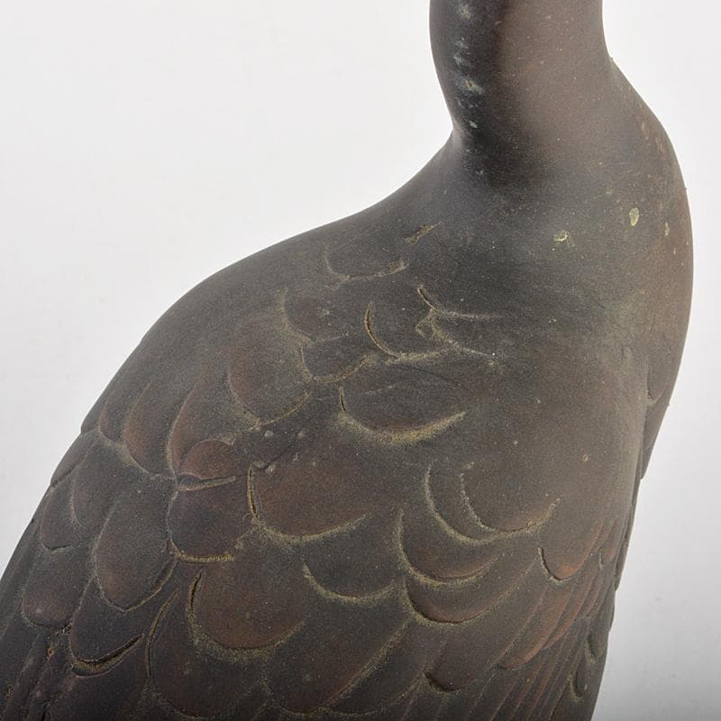 金工 秀山作 鋳銅 家鴨 アヒル 置物 一對 重さ合計約3.2㎏ G R7513