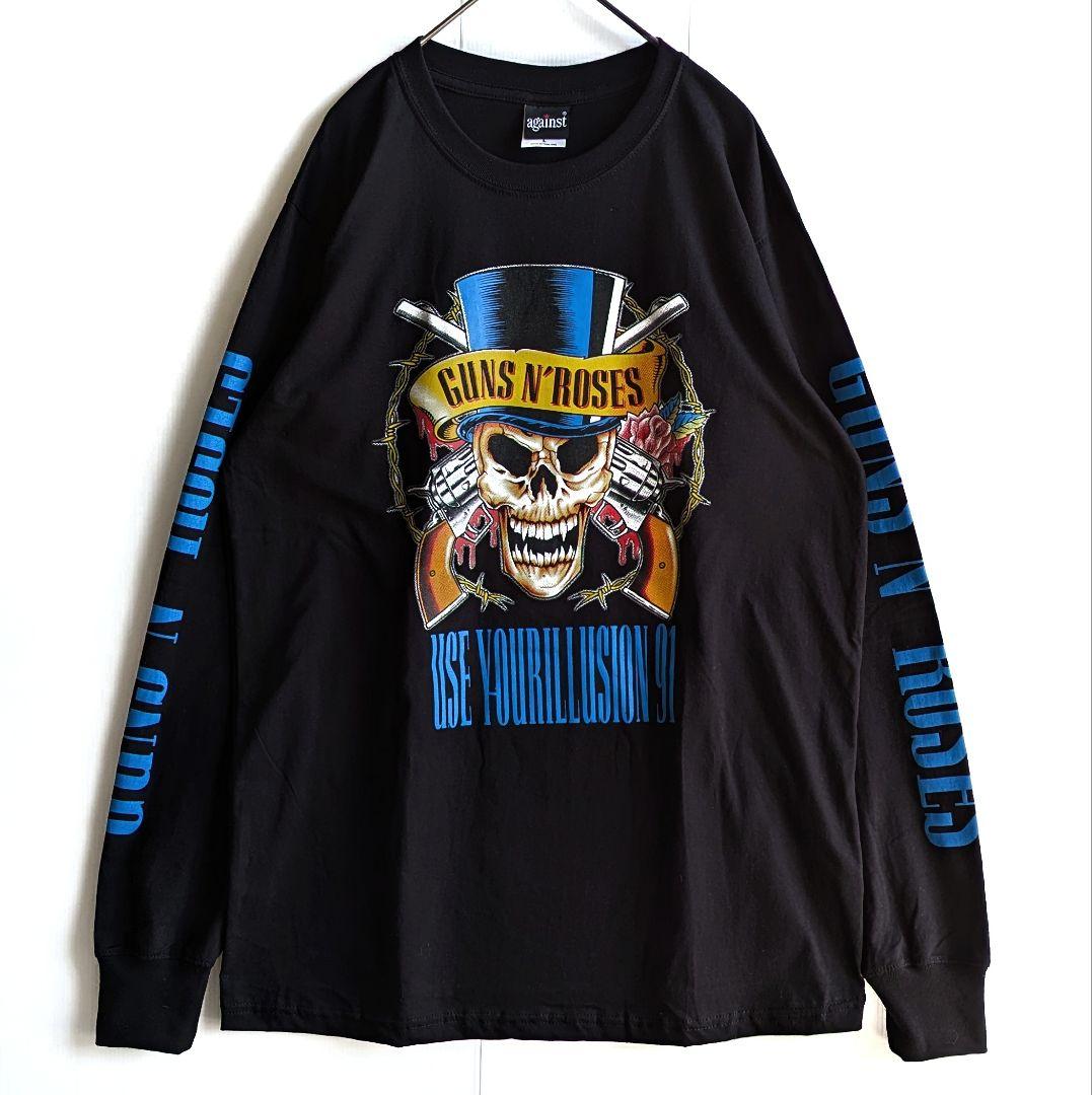 Lサイズ ロンt バンドt ガンズアンドローゼズ ロングtシャツ - メルカリ
