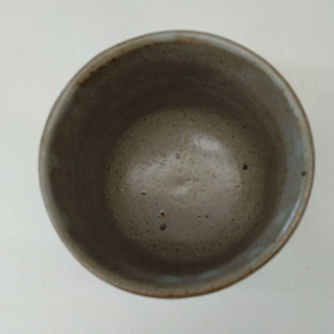 人間国宝 島岡達三さんの「地釉象嵌縄文盌」 益子焼 抹茶茶碗