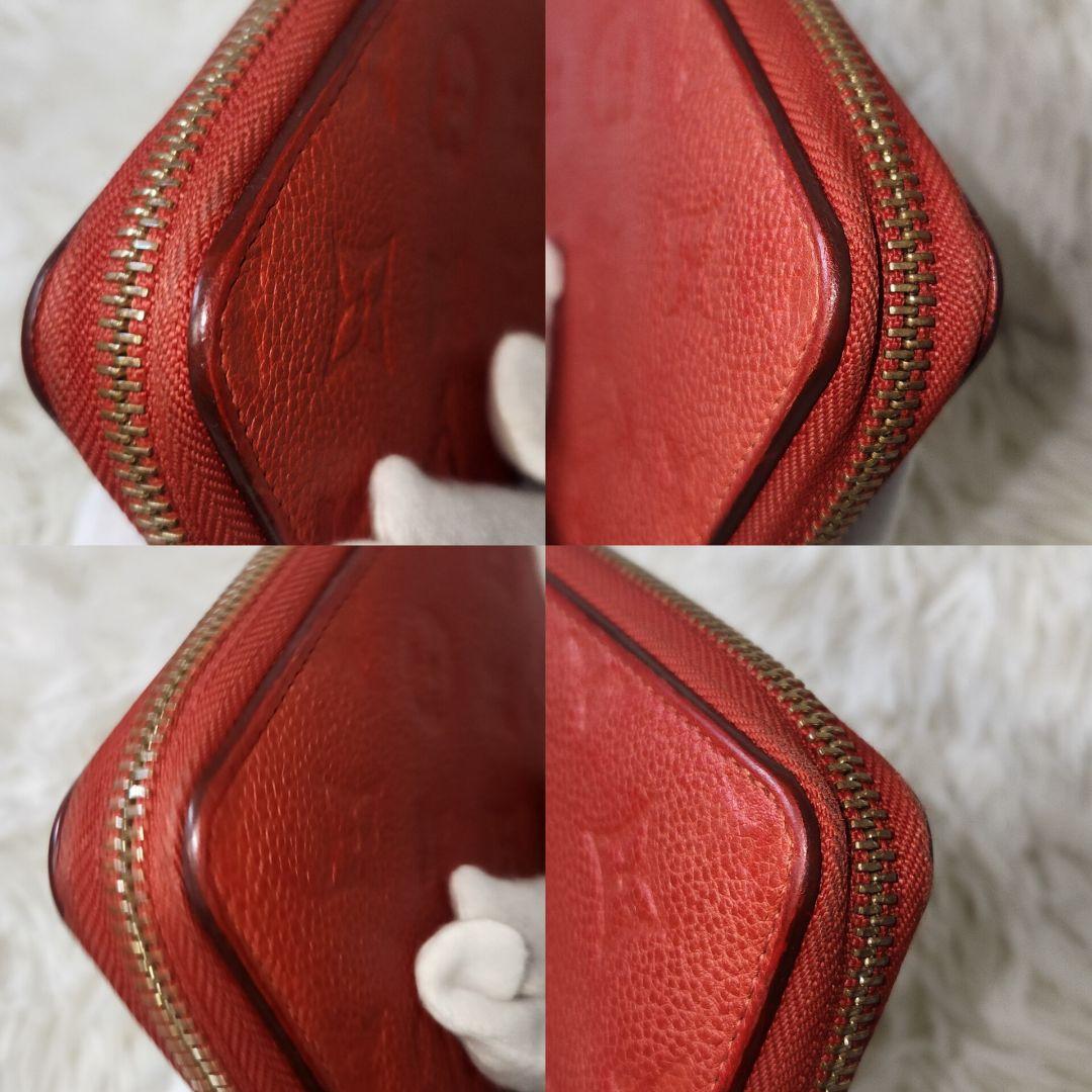 ルイヴィトン ポルトフォイユ スクレット モノグラム ジッピー M93432　赤